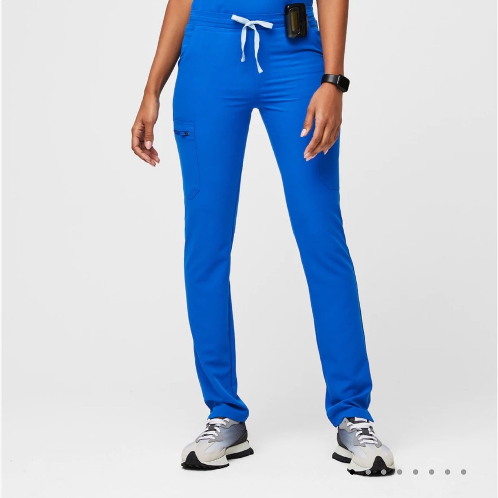 Figs Yola Skinny Scrub Pants Deep Royal Blue XS Extra Small